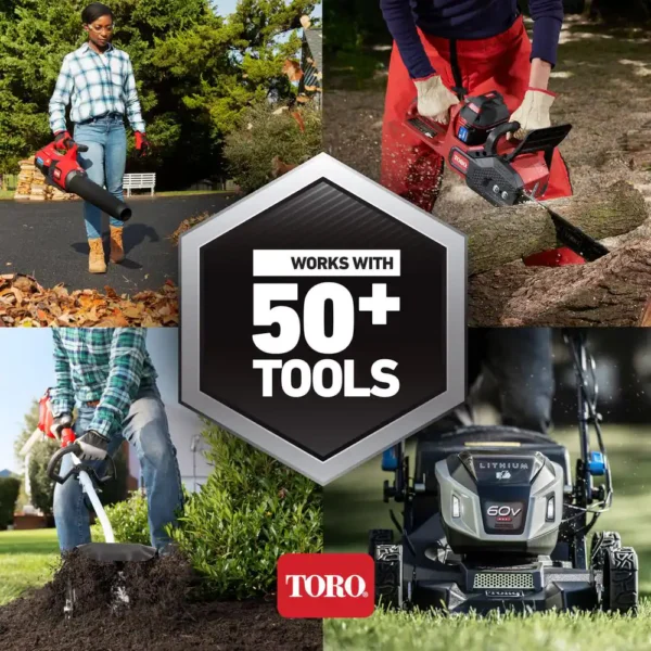 51850 Flex-Force 16 in. 60-Volt Max Lithium-Ion Battery Electric Cordless Chainsaw, 2.5 Ah Battery and Charger Included - Image 2