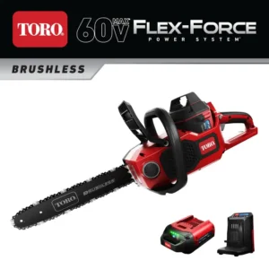 51850 Flex-Force 16 in. 60-Volt Max Lithium-Ion Battery Electric Cordless Chainsaw, 2.5 Ah Battery and Charger Included