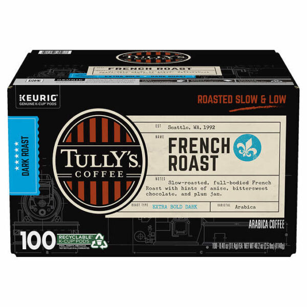 Tully s Coffee French Roast K-Cups Pods 100-count - Image 2