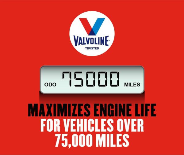 High Mileage with  Technology SAE 10W-40 Synthetic Blend Motor Oil 5 QT - Image 6