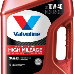 High Mileage with  Technology SAE 10W-40 Synthetic Blend Motor Oil 5 QT