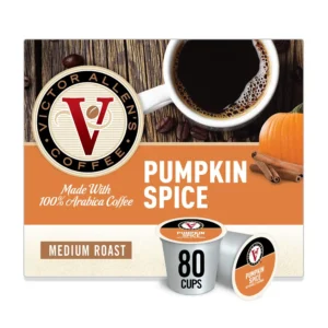 Victor Allen s Coffee Pumpkin Spice Flavored Medium Roast 80 Count, Single Serve Coffee Pods for Keurig K-Cup Brewers