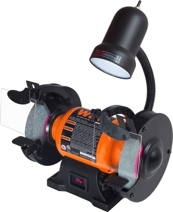 BG4276 2.1-Amp 6-Inch Single Speed Bench Grinder with Flexible Work Light - Image 2