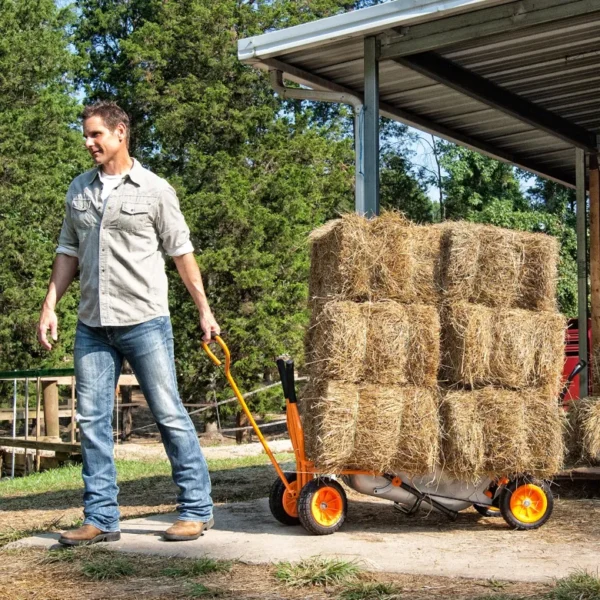 WORX WA0228 1-cu ft Steel Yard Cart - Image 4