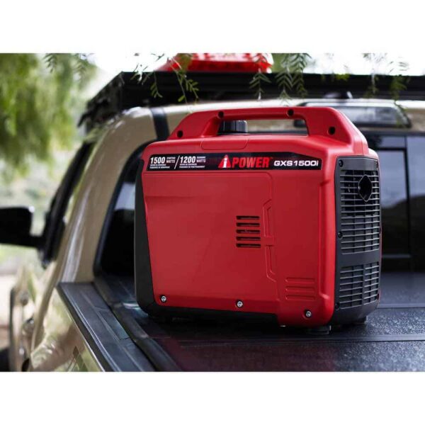 A-iPower GXS1500i 1500-Watt Recoil Start Gasoline Powered Ultra-Light Inverter Generator with 60cc OHV Engine and CO Sensor Shutdown - Image 7