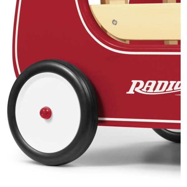 Classic Walker Wagon, Wood Push Walker, Red - Image 5