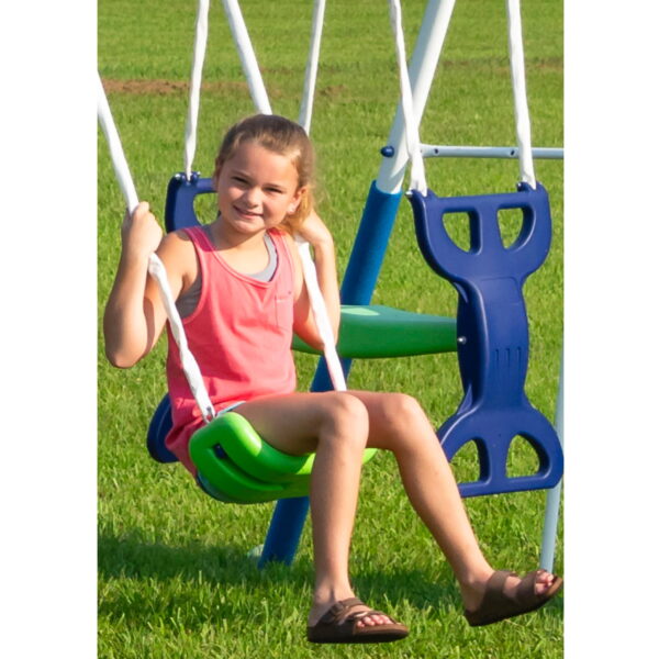 XDP Recreation All-Star Playground Metal Swing Set.  Featuring Wave Slide, Space Rider, Swings, and Super Disc Swing - Image 6