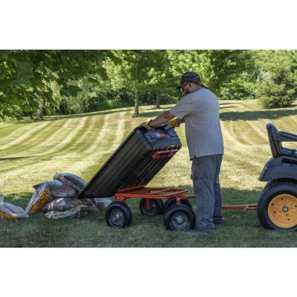 Agri-Fab 45-0594 4-Wheel Poly and Steel Convertible Pull/Tow Garden Dump Cart - Image 5
