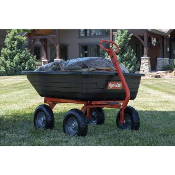 Agri-Fab 45-0594 4-Wheel Poly and Steel Convertible Pull/Tow Garden Dump Cart - Image 9