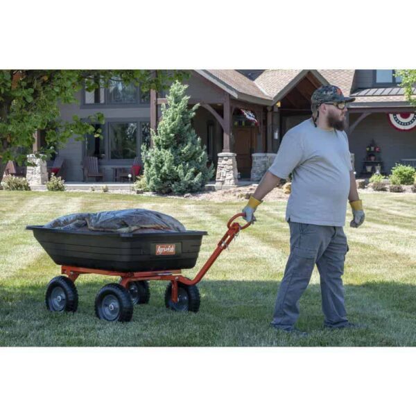Agri-Fab 45-0594 4-Wheel Poly and Steel Convertible Pull/Tow Garden Dump Cart - Image 4
