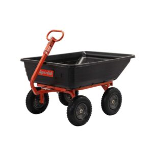 Agri-Fab 45-0594 4-Wheel Poly and Steel Convertible Pull/Tow Garden Dump Cart