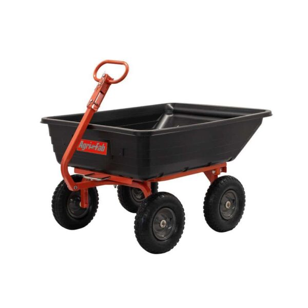 Agri-Fab 45-0594 4-Wheel Poly and Steel Convertible Pull/Tow Garden Dump Cart