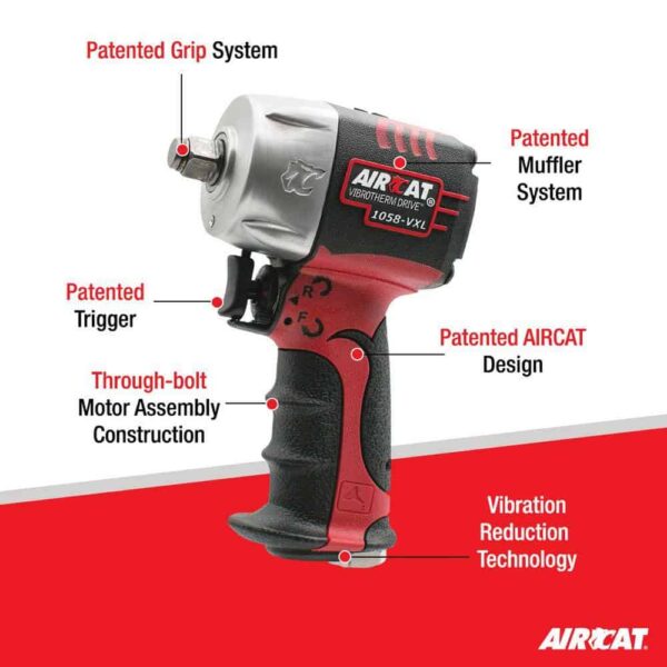 AIRCAT 1058-VXL 1/2 in. Compact Impact Wrench - Image 2