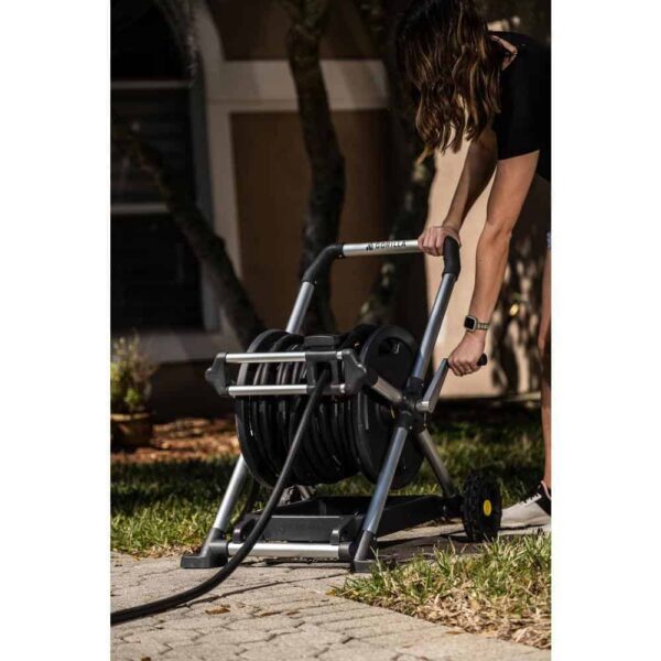Gorilla GRM-200G 200 ft. Aluminum Zero Rust Premium Mobile Hose Reel - Image 2