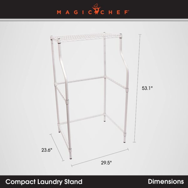 Compact Adjustable Powder Coat Metal Laundry Drying Rack Stand, White - Image 2