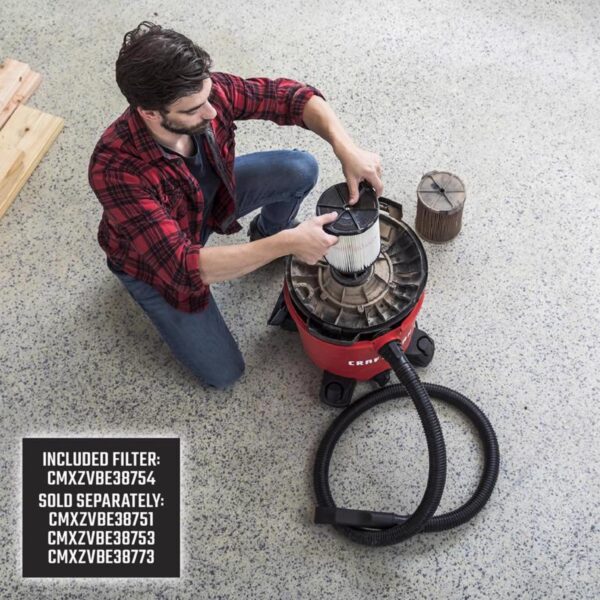 9 gal Corded Wet/Dry Vacuum 8.3 amps 120 V 4.25 HP - Image 6
