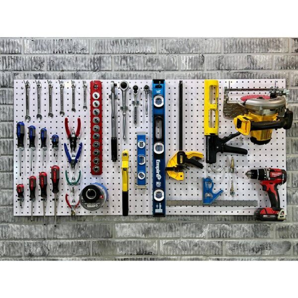 Products DB-36WH-Kit 9/32 in. White Polypropylene Pegboards with Locking Hook Assortment (36-Piece) - Image 4