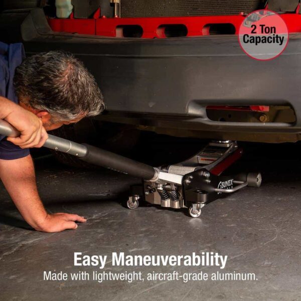 SUNEX TOOLS 6602ASJ 2-Ton Aluminum Service Jack with Quick Lifting System - Image 4