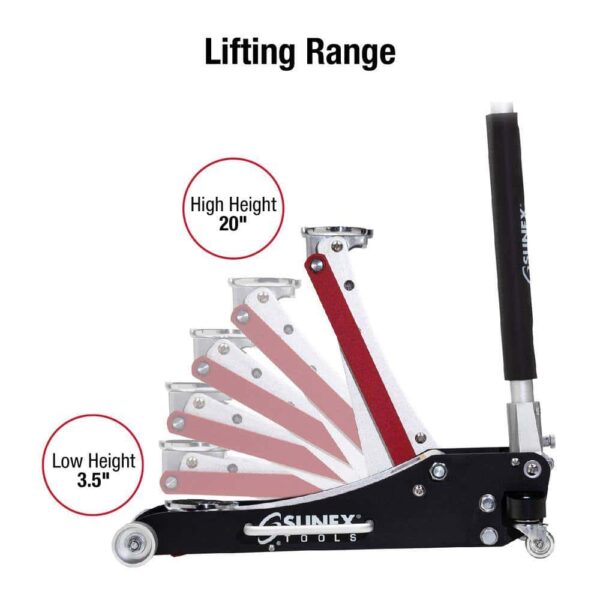 SUNEX TOOLS 6602ASJ 2-Ton Aluminum Service Jack with Quick Lifting System - Image 2