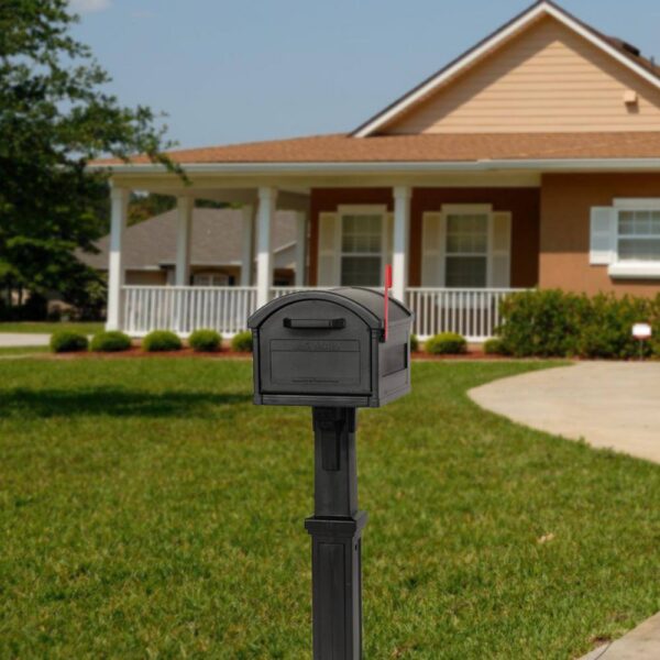 Mailboxes GHC40BAM Grand Haven Black, Extra Large, Plastic, Mailbox and Post Combo - Image 6