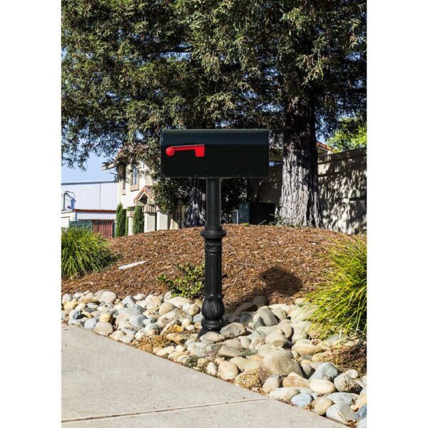 HPNS2-US-700 Hanford Twin Black (No Scrolls) Post System Mailbox - Image 2