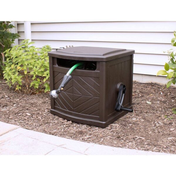 Suncast CPLPDH150 150 ft. Slide Trak Hose Hideaway   Java - Image 2
