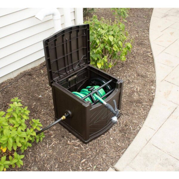 Suncast CPLPDH150 150 ft. Slide Trak Hose Hideaway   Java - Image 8