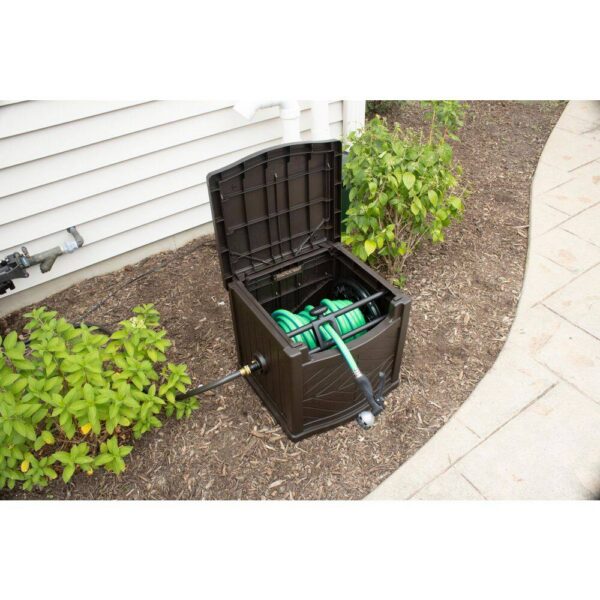 Suncast CPLPDH150 150 ft. Slide Trak Hose Hideaway   Java - Image 3