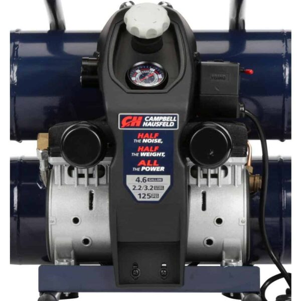 Campbell Hausfeld DC040500 4.6 Gal. Twinstack Electric Quiet Compressor - Image 2