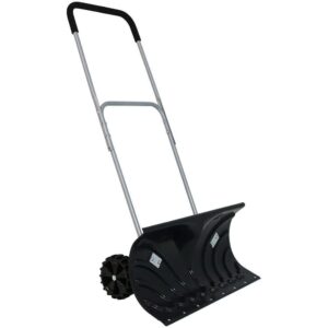 CASL Brands 26 in. Aluminum Handle Rolling Snow Pusher