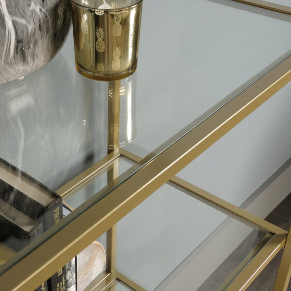 Better Homes   Gardens 71  Nola 5 Tier Etagere Bookcase, Gold Finish - Image 4