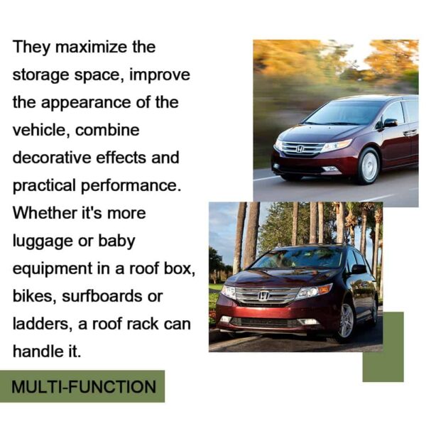 Kojem Roof Rack Side Rails for 11 12 13 14 15 16 17  Odyssey Luggage Rack Carrier - Image 2