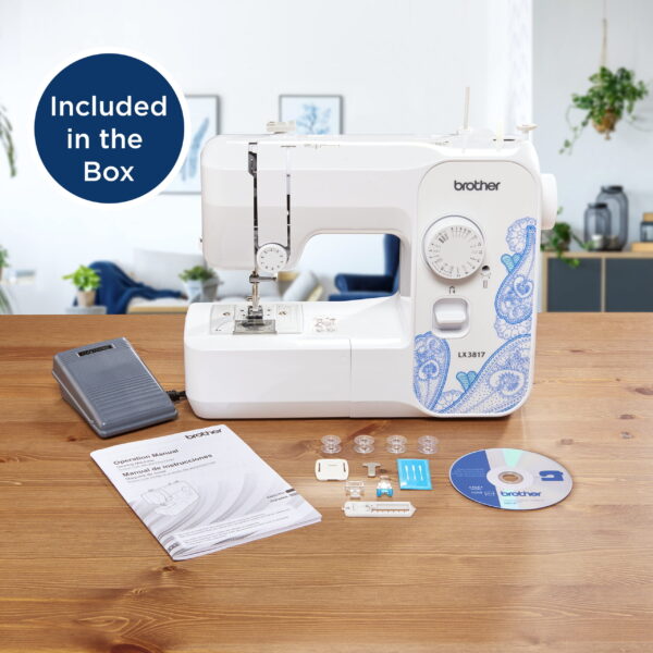 Brother LX3817 17-Stitch Portable Full-Size Sewing hine, White - Image 3
