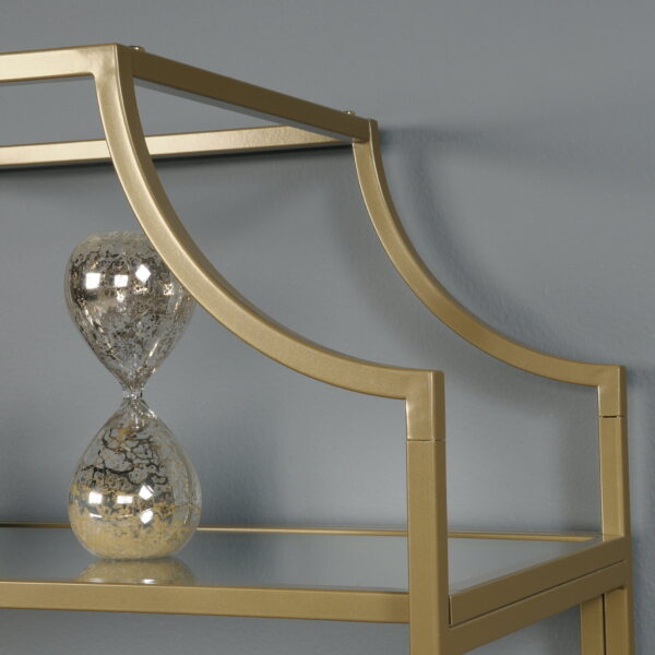 Better Homes   Gardens 71  Nola 5 Tier Etagere Bookcase, Gold Finish - Image 2