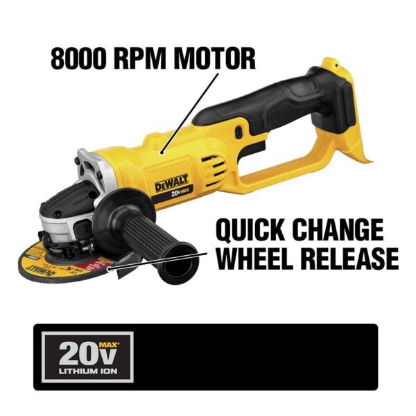 DCB230CwDCG412B 20V MAX Cordless 4.5 in.   5 in. Grinder, (1) 20V Compact 3.0Ah Battery, and 12V-20V MAX Charger - Image 3