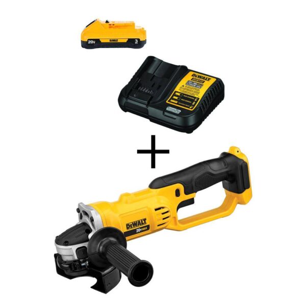 DCB230CwDCG412B 20V MAX Cordless 4.5 in.   5 in. Grinder, (1) 20V Compact 3.0Ah Battery, and 12V-20V MAX Charger