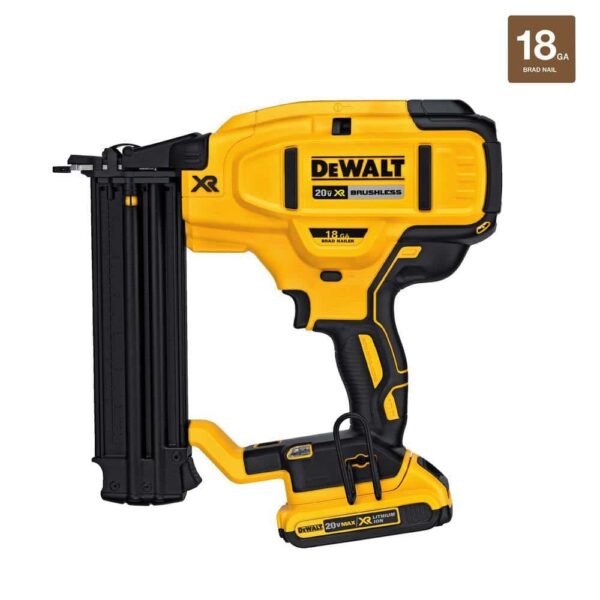 20V MAX XR Lithium-Ion 18-Gauge Cordless Brad Nailer Kit, 1/4 in. Impact Driver, (1) 2.0Ah Battery, and Charger - Image 11