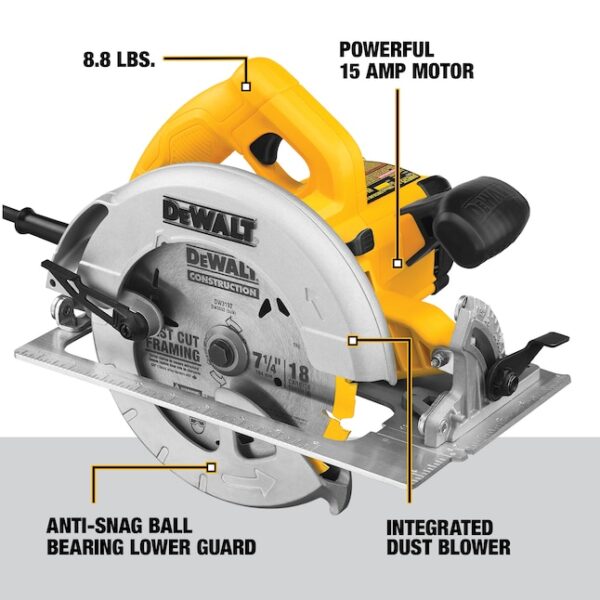 Circular Saw DWE575 15-Amp 7-1/4-in Corded - Image 11