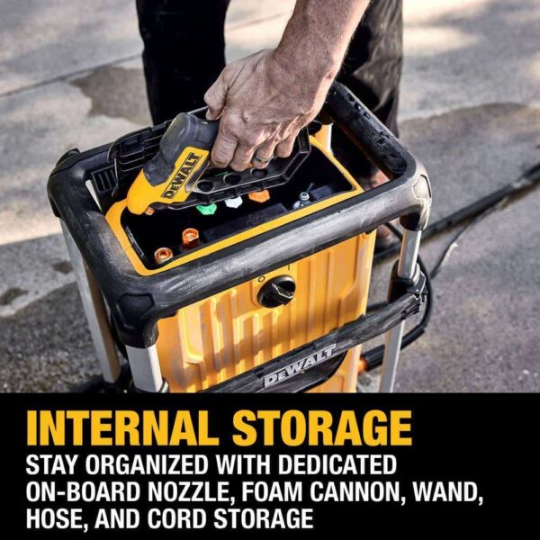 DWPW3000 3000 PSI 1.1 GPM 15 Amp Cold Water Electric Pressure Washer with Internal Equipment Storage - Image 11