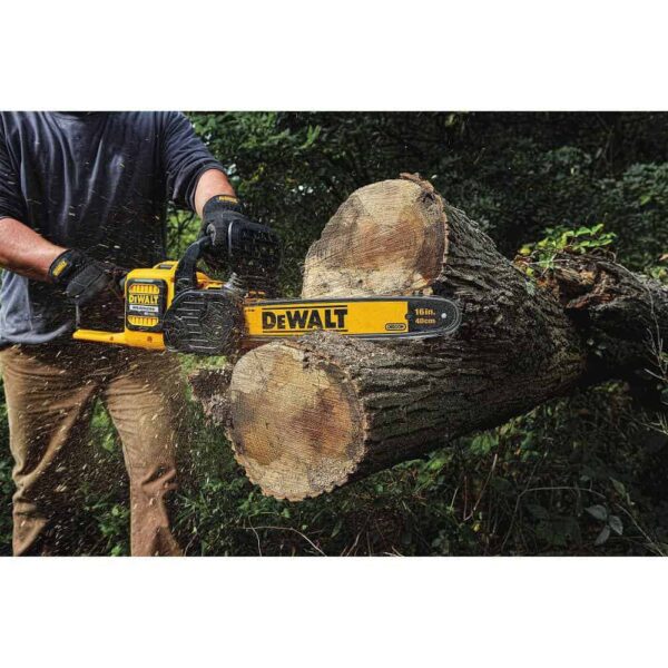FLEXVOLT 60V MAX 16in. Brushless Cordless Battery Powered Chainsaw Kit with (1) FLEXVOLT 2 Ah Battery   Charger - Image 13
