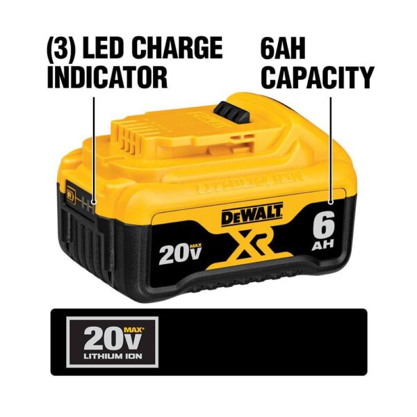20V MAX 125 MPH 450 CFM Cordless Battery Powered Handheld Leaf Blower Kit with 6Ah and 4Ah Batteries, Charger and Bag - Image 4
