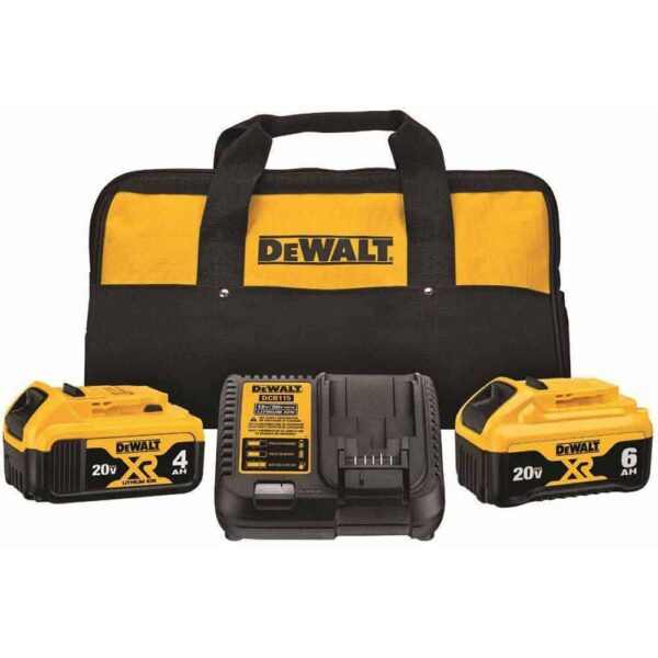 20V MAX 125 MPH 450 CFM Cordless Battery Powered Handheld Leaf Blower Kit with 6Ah and 4Ah Batteries, Charger and Bag - Image 2