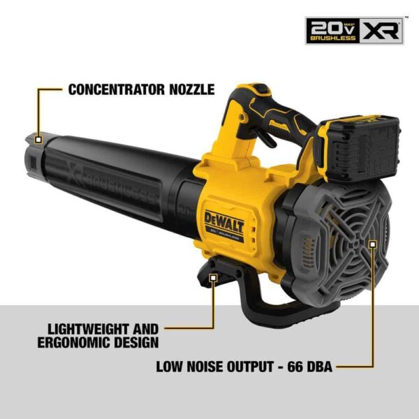 20V MAX 125 MPH 450 CFM Brushless Cordless Battery Powered Handheld Leaf Blower Kit   Cordless Chainsaw (Tool Only) - Image 2