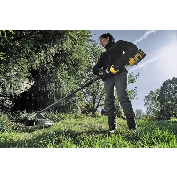 DCST972X1 60V MAX Brushless Cordless Battery Powered Attachment Capable String Trimmer Kit, (1) FLEXVOLT 3Ah Battery and Charger - Image 10