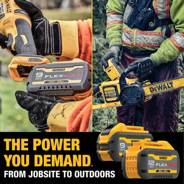 DCST972X1 60V MAX Brushless Cordless Battery Powered Attachment Capable String Trimmer Kit, (1) FLEXVOLT 3Ah Battery and Charger - Image 9