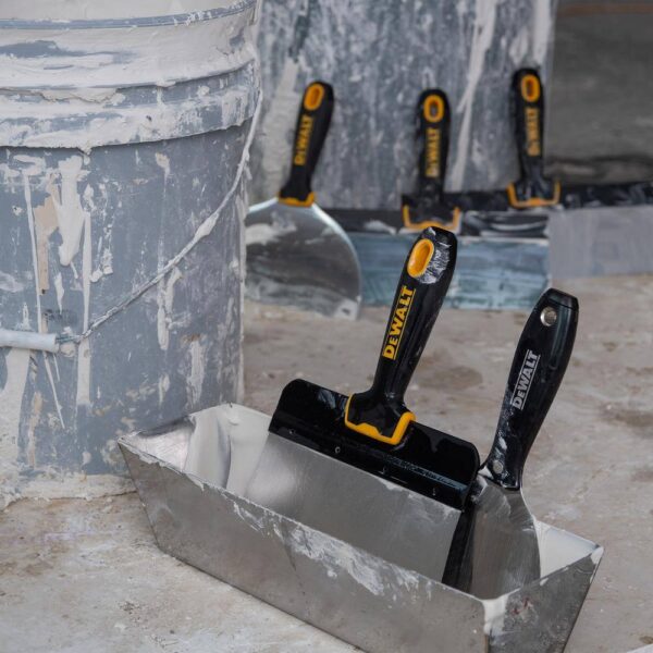 DXTT-3-174 Stainless Steel Taping Knife and 14 in. Pan Set with Soft Grip Handles - Image 3