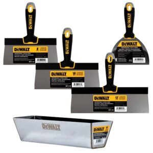 DXTT-3-174 Stainless Steel Taping Knife and 14 in. Pan Set with Soft Grip Handles