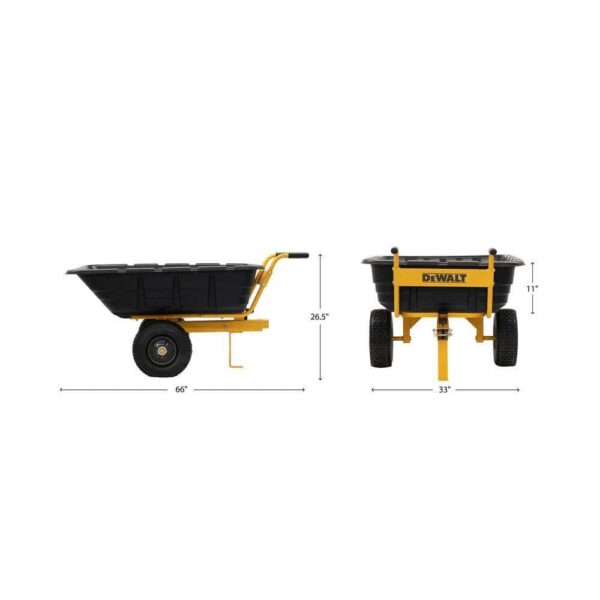 DXTB0573 800lb/10 Cu. Ft. Swivel/Dump Cart   Convertible to Tow/Wheelbarrow - Image 5