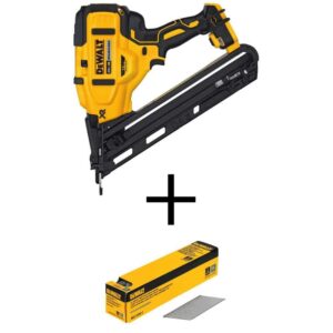 DCN650BW15200-2 20V MAX XR 15-Gauge Cordless Angled Finish Nailer (Tool-Only) and 2 in. x 15-Gauge Angled Finish Nails (2500 Piece)