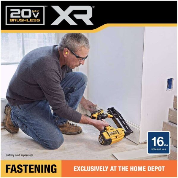 DCN662B 20V MAX XR Cordless Finish Nailer   16-Gauge, Lithium-Ion (Tool Only) - Image 9